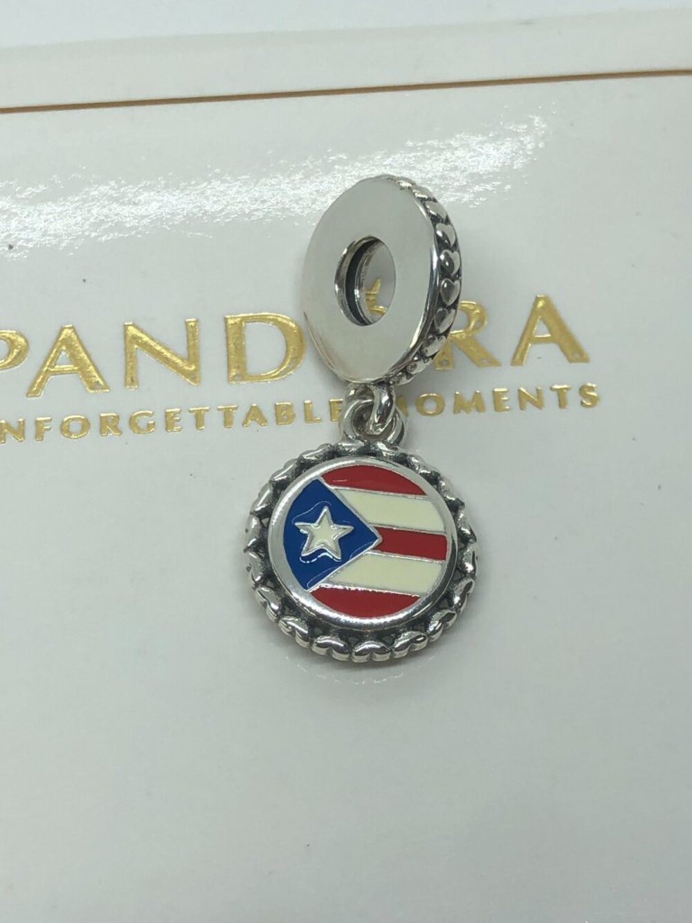 ✨🔥Pandora Puerto Rico Flag Exclusive Dangle Charm